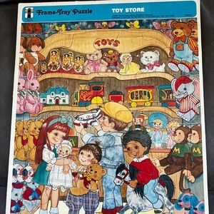 Vintage 1989 Rainbow Works Frame Tray Puzzle Toy Store Children